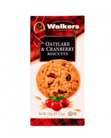 WALKERS Oatflake & Cranberry Biscuits 150Grs.